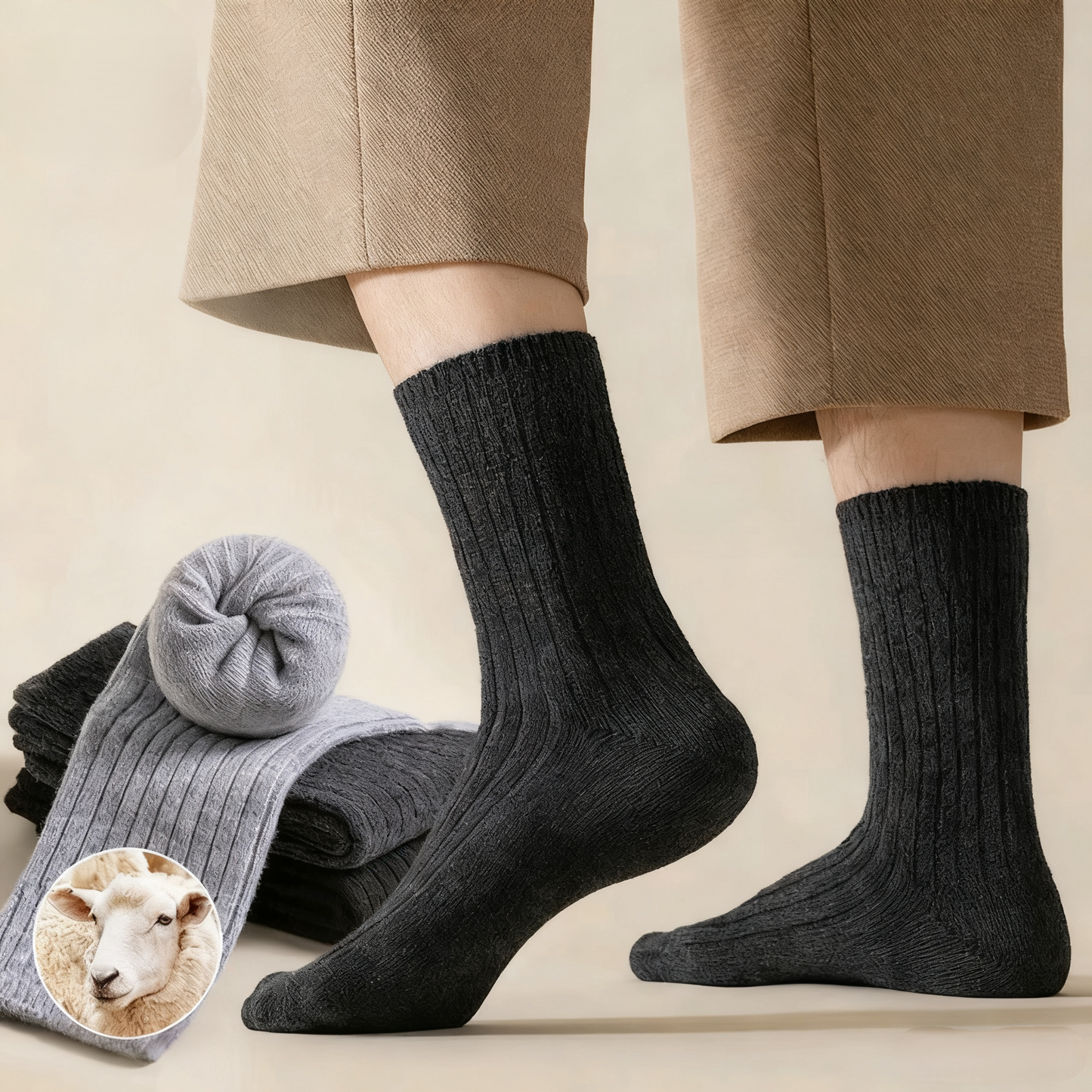 51% Wool Warm Socks – Outdoor Essential for Cold Winter Days!