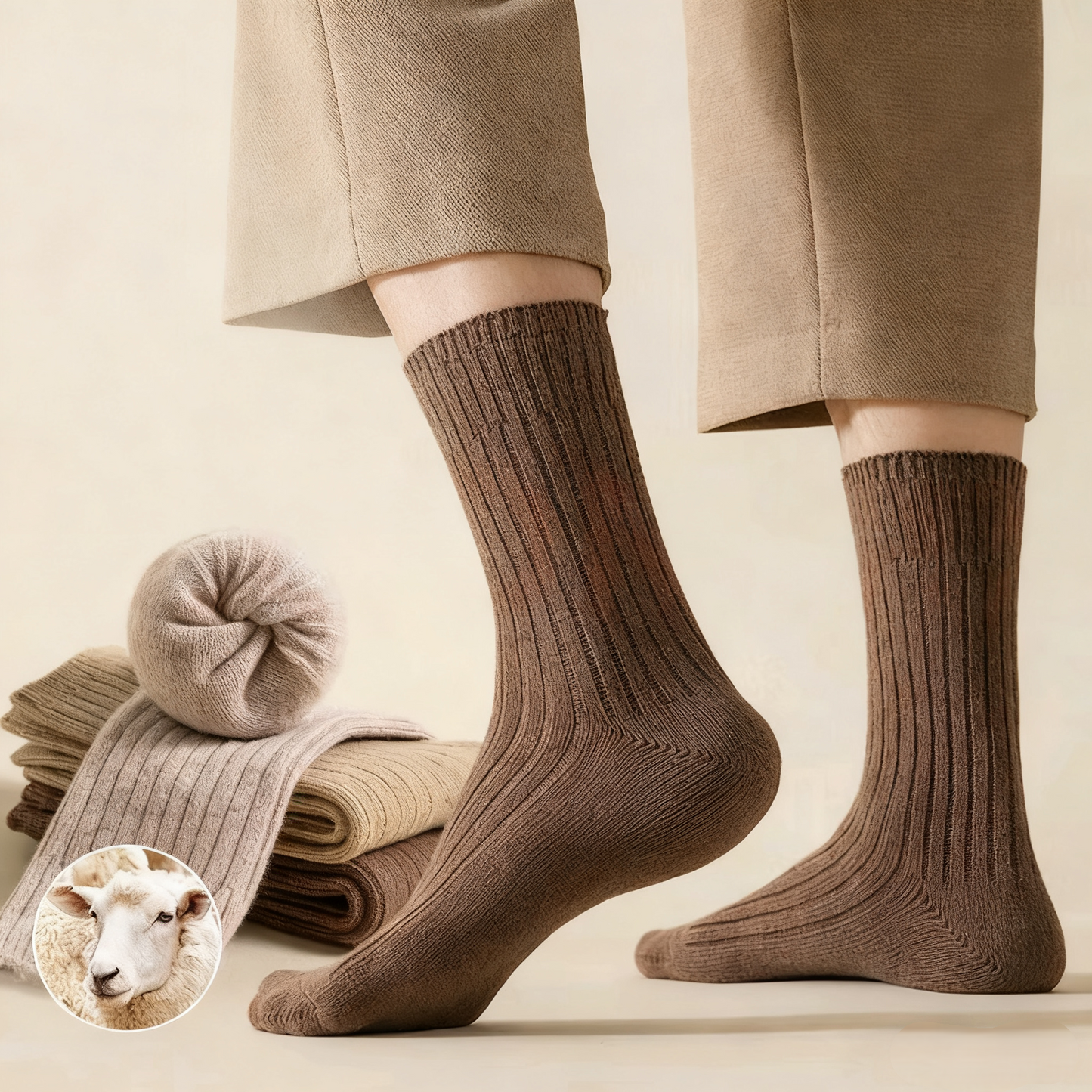 51% Wool Warm Socks – Outdoor Essential for Cold Winter Days!